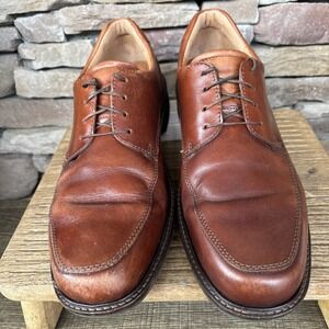 Ecco Leather Casual Dress Brown Shoes Men's 11-11.5/ EU 44 Tie Up